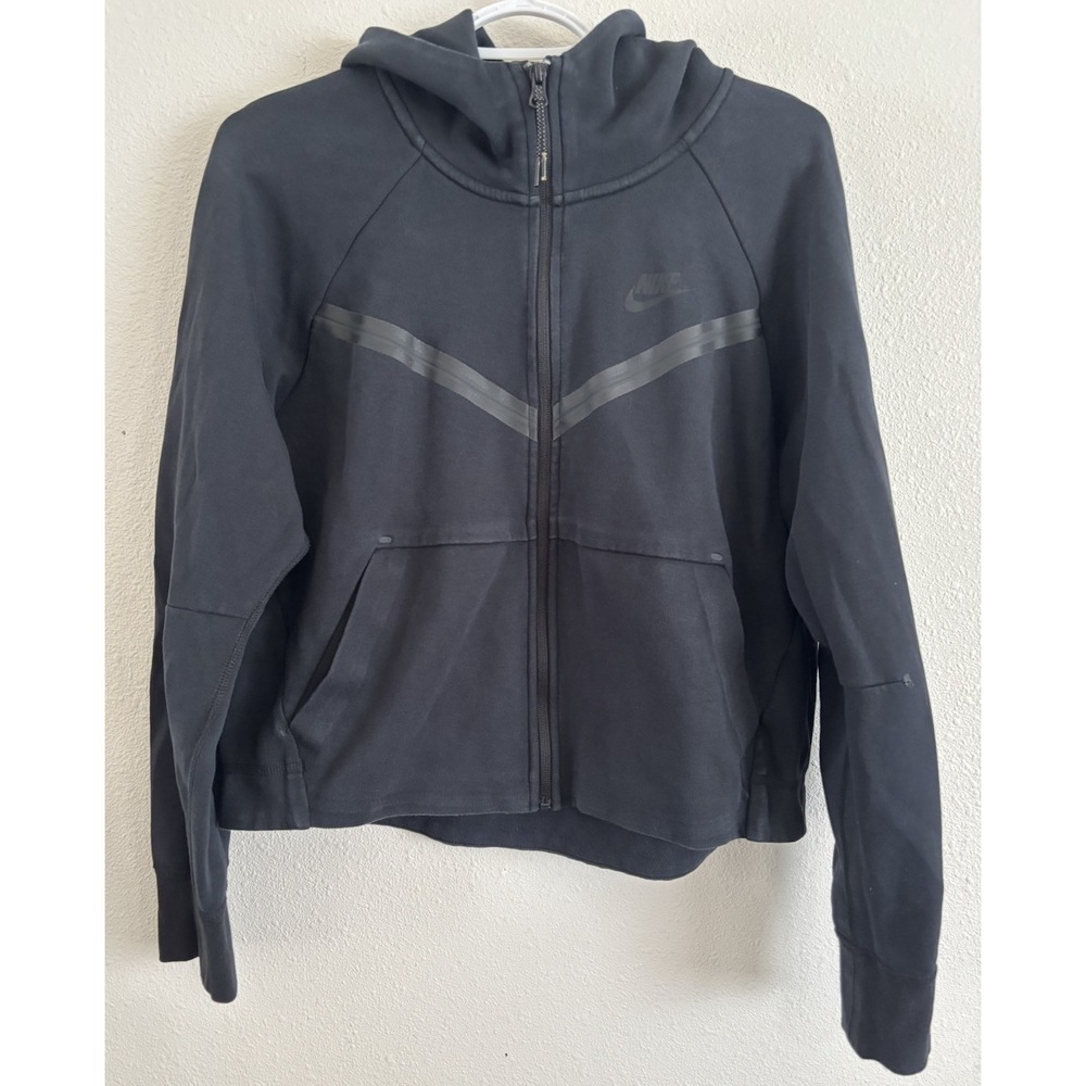 Nike Tech Fleece Full Zip Hoodie Jacket Black Women's Medium